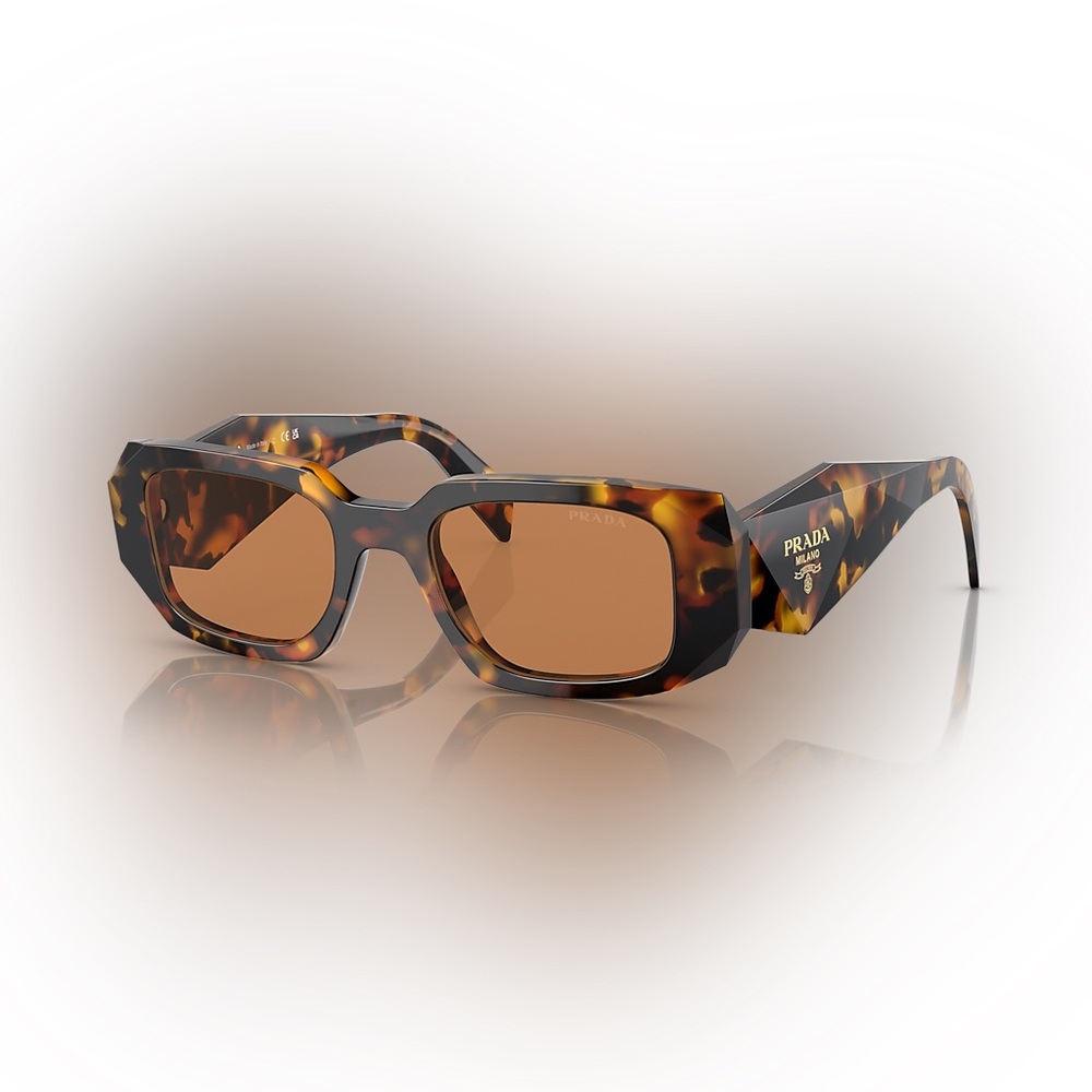 Prada Rectangle Tortoise Shell Sunglasses PR 17WS